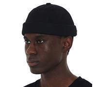 UNDERCONTROL Extra Large Oversized XXL Senza Visiera per Testa Grande Etichetta in Acciaio Cucita a Mano Regolabile Tinta Unita Unisex Plus Size Coreano XL Orologio cap (Nero)