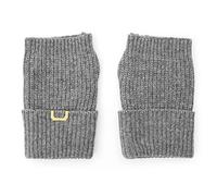 UNDERCONTROL Gold Label Cashmere Wool Blend Soft Touch Thumb Hole Fingerless Wrist Cuff Short Guanti da donna per inviare SMS e inviare messaggi al cellulare Corea (GRIGIO)