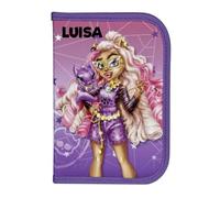 Undercover Astuccio Monster High Bambina - Personalizzato con nome - Astuccio imbottito con contenuto per bambini, Monster High (viola), taglia unica, Astuccio