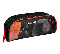 Undercover Astuccio Star Wars Ragazzo, personalizzato con nome, astuccio DarthVader con contenuto penne, astuccio scuola elementare per bambini, Astuccio nero, Astuccio