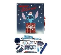 Undercover - Calendario dell'Avvento Disney Stitch - Scatola pieghevole con fiocco - 24 sorprese creative - Materiale per bricolage e articoli di cancelleria - Idea regalo