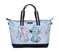 Undercover - Disney Stitch Weekender - Borsa per il trasporto con simpatico motivo Stitch - ampio scomparto principale con piccolo scomparto con cerniera - 2 maniglie e tracolla, turchese,