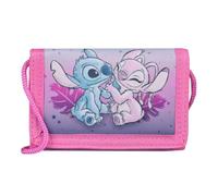 Undercover Lilo & Stitch - Portafogli per bambini, rosa e rosa, con cordino, 9 x 2 x 13 cm, per ragazzi e ragazze
