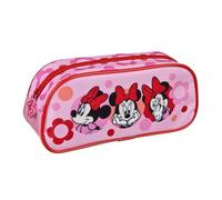 Undercover Minnie Mouse - Astuccio rosa con motivo floreale, per bambini e ragazzi, 22 x 9,5 x 9 cm