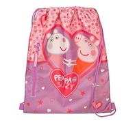Undercover Peppa Pig, borsa da palestra, ca. 32 x 41 cm, con tasca con cerniera, per bambini, ragazzi, ragazze, adolescenti, scuola, viaggi, sport, Blu