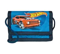 Undercover Portafogli e tasca sul petto, con chiusura in velcro e chiusura lampo, porta banconote e portamonete per bambini, ragazzi e ragazze, 8 x 13 x 5 cm, motivo: Hot Wheels, Blu, Classico