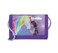 Undercover Portafoglio personalizzato per bambini Unicorn Academy, con nome, borsetta da bambina, con unicorno, da appendere, regalo per la scuola e il compleanno dei bambini