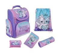 Undercover Set di zaini per la prima ontenuti personalizzati con nome, zaino scuola elementare, Disney Lilo & Stitch