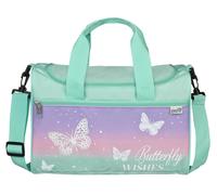 Scooli - Borsa sportiva Butterfly Wishes per bambini - Ampio scomparto principale - Tracolla regolabile - Design a farfalla - Robusto