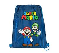 Undercover Super Mario - Sacca da palestra per bambini, 38 x 33 cm, sport e scuola, a partire dai 3 anni in su, Blu, 38 X 33 Centimeters