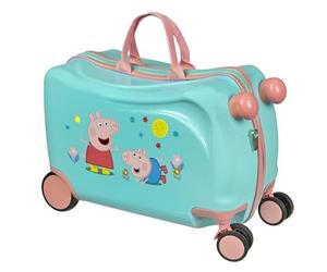 Undercover - Trolley cavalcabile Peppa Pig - bagaglio per bambini su cui sedersi - caricabile fino a 50 kg - con pratiche maniglie per il trasporto - robusta valigia da viaggio
