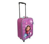 Undercover - Trolley per bambini Gabby's Dollhouse - ampio scomparto principale - compagno di viaggio ideale - asta telescopica regolabile e fissabile - dimensioni 46 x 32 x 16 cm