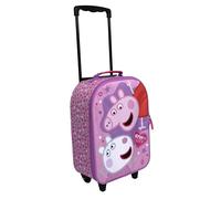 Undercover - Trolley per bambini Peppa Pig - ampio scomparto principale - compagno di viaggio ideale - asta telescopica regolabile e fissabile