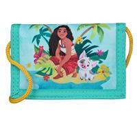 Undercover VAIANA 2 Portafogli Bambini 9x2x13cm Turchese Design Tropicale Borsa Petto con Cordoncino