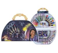 Undercover Valigetta da colorare, 51 pezzi, set da colorare Disney Wish per bambini, valigetta da colorare con poster da colorare, set creativo per bambini, ingredienti sicuri, articolo regalo per