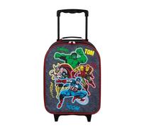 Undercover Valigia da viaggio per bambini, personalizzabile con nome, trolley per ragazze e ragazzi, bagaglio a mano, Avengers, nero, Einheitsgröße, Bagaglio per bambini