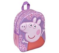 Undercover - Zaino 3D di Peppa Pig - Zaino per bambini con motivi di Peppa Pig - Cinghie regolabili - Con tasche laterali in rete - A partire dai 4 anni