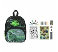 Undercover Zaino asilo dinosauro T-Rex ragazzi - Personalizzato con nome - Zaino per bambini con tasca anteriore - 2 scomparti 25 x 31 x 10 cm, Set 2 - Dinosauro Verde
