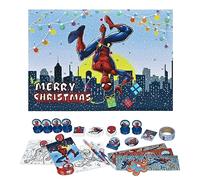 Undercvover SPAN8025 - Calendario dell'Avvento SPIDERMAN per bambini, multicolore, ca. 45 x 32 x 3 cm