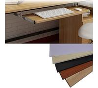 UnderDesk Cassetto Tastiera Regolabile Ergonomico Vassoio Tastiera In Legno PullOut Ripiano Tastiera Salvaspazio Piattaforma Mouse Facile Installazione Home Office Organizer