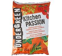 Undergreen Kitchen PASSION Terriccio per Ortaggi, Piccoli Frutti e Piante Aromatiche, Consentito in Agricoltura Biologica, 2,5 l