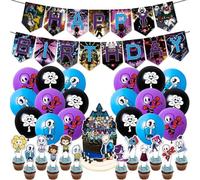 Undertale - Confezione per feste di compleanno, con bandiera dell'alfabeto "Happy Birthday", palloncini per torte, decorazioni per feste di compleanno, anime