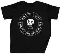 Undertale Don't Be Upsetti Nero Bambini Ragazzi Ragazze Maglietta Unisex Black Kid's Boys Girls tee, Nero , 12 anni