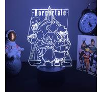 Undertale LED Night Light 3D Illusion Anime Figura Lampada Telecomando USB 7 colori Led Luci con Touch Switch Lampada Da Scrivania Casa Camera Da Letto Decorazione per Bambini Ragazzi Ragazze Regalo