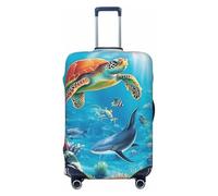 Underwater and World Party Copertura elastica per bagagli da viaggio, con stampa, antigraffio, Nero , XL