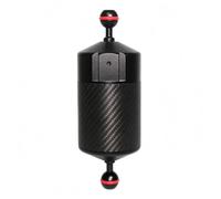 Underwater Camera Mount Braccio di Galleggiamento Braccio a Sfera Supporto Subacqueo Modulo per Fotocamera Fibra di Carbonio con Anelli di Rinforzo, Nero, size to 1