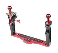 Underwater Camera Mount Tray - Waterproof Camera Bracket For Tripod - Dual-Handle Adjustable Video Light Stabilizer Tray For Çamera Housing, Handle Grip Ţray F́or Action Ćamera