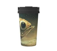 Underwater Fish Have Big Eyes - Tazza da caffè isolata con coperchio, in acciaio inox, a prova di perdite