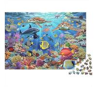Underwater Marine Life 1000 Pezzi Cartolina Premium Pacchetto Puzzle Senior Jigsaw Entusiasti Difficile Sfidante Decorazione Murale Pacchetto Valore 70x50cm/1000pcs