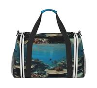 Underwater Ocean View - Borsone da viaggio pieghevole, per viaggi spontanei, nero, taglia unica, Nero, One Size