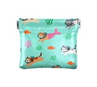 Underwater Pets PU Leather Change Purse Conveniente Custodie per Carte Organizzatori di Denaro per Donna Ragazza