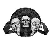 Underwater Shark Small Crossbody Bags Mobile Phone Wallet Bags con grande capacità e tracolla regolabile per donne e ragazze, Scheletri, 7x1.8 in