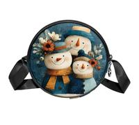 Underwater Shark Small Crossbody Bags Mobile Phone Wallet Bags con grande capacità e tracolla regolabile per donne e ragazze, Pupazzo di neve, 7x1.8 in