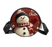 Underwater Shark Small Crossbody Bags Mobile Phone Wallet Bags con grande capacità e tracolla regolabile per donne e ragazze, Simpatico pupazzo di neve., 7x1.8 in