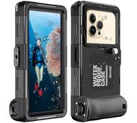 Underwater Snorkeling Diving Phone Case for iPhone 16/15/14/13/12/11 Pro Max Samsung Galaxy S25/S24/S23/S22，[50ft/15m] Professional Scuba Dive Waterproof Case Underwater Photo Video Cover (Black)