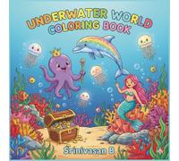 Underwater World Coloring Book: 32 Cute Sea Animals & Fun Activities for Kids Ages 3-8