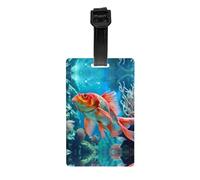 Underwater World Hd Fish Etichette per bagagli Etichette per bagagli Valigia Id Tag Set di etichette per borsa Etichette Accessori da viaggio Regalo