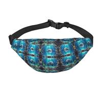 Underwater World - Marsupio impermeabile con stampa di delfini, unisex, con 3 tasche con cerniera, per corsa e viaggi, nero, taglia unica, alla moda, nero, taglia unica, alla moda, Nero , Taglia