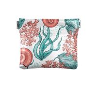 Underwater World, piccolo portamonete da donna, in pelle, portatile, tascabile, per trucco, per donne, ragazzi e ragazze, Mondo Subacqueo, 1 Size, Accessorio da viaggio