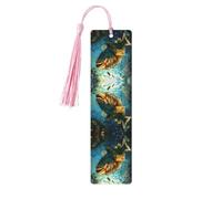 Underwater World, segnalibro rettangolare in legno naturale, con nappe, idea regalo per uomini e donne
