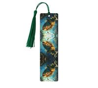 Underwater World, segnalibro rettangolare in legno naturale, con nappe, idea regalo per uomini e donne