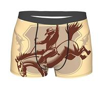 Underwear Rodeo dei Cowboy del Selvaggio West Mutande Uomo Boxer Classiche Boxer da Uomo Elasticizzato Uomo Intimo per Regalo, Boy, Uomo XXL