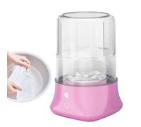 Underwear Washer Machine, Small Compact Washing Machine 13x13x20.3cm, Laundry Tool for Baby Kids Socks and Underwear, Portable Efficient, White, Pink, Travel-Friendly
