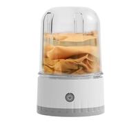 Underwear Washer, Portable Wireless Laundry Machine, Silent MiniWasher, Compact Underwear Cleaning Device, Ideal for Travel, Apartments, Camping, Dormitories, 13x11x20cm Pink White