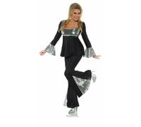 Underwraps Disco Sfera 70s Bell Pantaloni Top Adulto Donna Halloween Costume