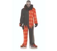 Underwraps Evil Clown Costume Horror Da Uomo Arancione Halloween 28600